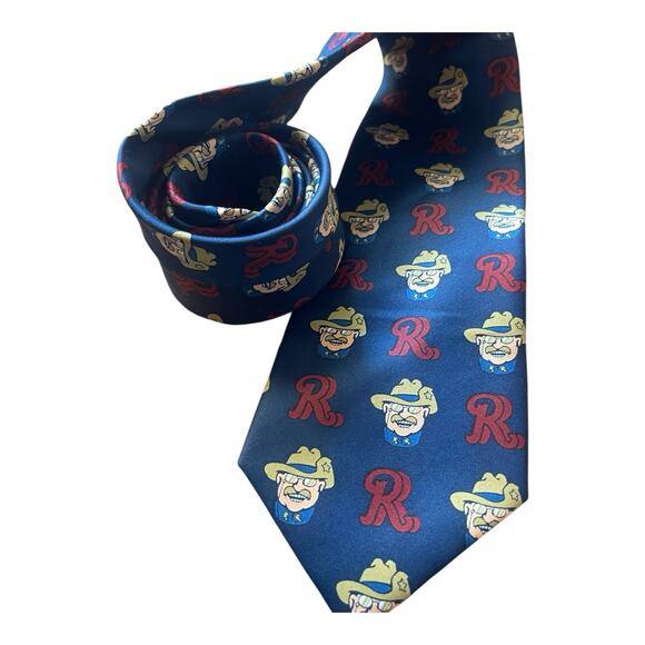 Frisco RoughRiders Minor League Baseball MILB Swinging Teddy Mens Neck Tie - Picture 5 of 5